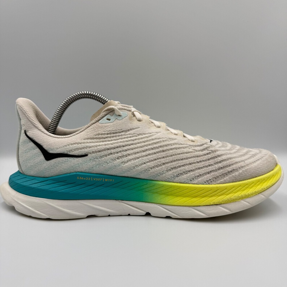 Hoka One One Mach 5 Womens Size 10 White Blue Running Shoes Sneakers 1127894WBGL - Picture 4 of 10